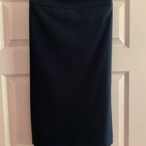 Navy blue fully lined pencil skirt